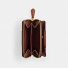 Coach Essential Billfold Wallet In Colorblock Signature Canvas Brass Tan Caramel
