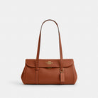 Coach Bridget Flap Shoulder Bag Gold Tan