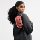 Coach Ashton Mini Shoulder Bag Silver Pink