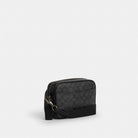 Coach Finlay Crossbody Bag In Signature Canvas Gunmetal Charcoal Black