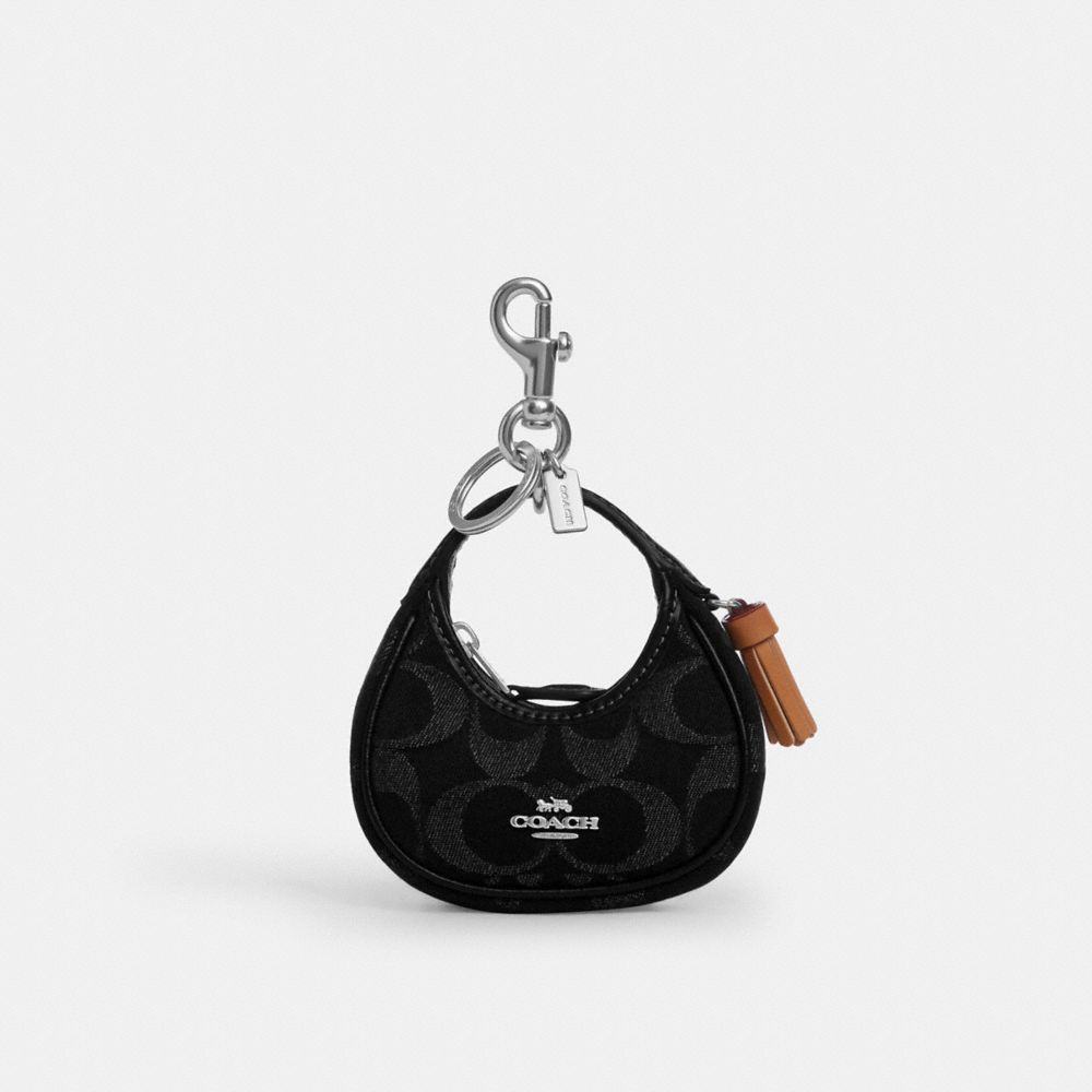 Coach Carmen Bag Charm In Signature Denim Silver Black – Dawntown