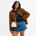 Coach Faye Mini Drawstring Bag Gold Chalk