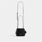 Coach Faye Mini Drawstring Bag Silver Black