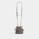 Coach Faye Mini Drawstring Bag With Quilting Gold Slate