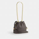 Coach Faye Mini Drawstring Bag With Quilting Gold Slate