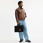 Coach Sullivan Portfolio Brief Silver Black