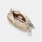 Coach Carmen Mini Crossbody Bag With Newspaper Print Silver Chalk Multi