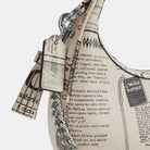 Coach Carmen Mini Crossbody Bag With Newspaper Print Silver Chalk Multi