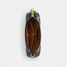 Coach Teri Mini Crossbody Bag With Embroidery Gold Dark Denim