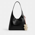 Coach Bear Puffy Bag Charm In Shearling Brass Beige