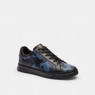 Men's Coach High Line Sneaker In Signature Canvas With Camo Print Blue Camo