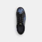 Men's Coach High Line Sneaker In Signature Canvas With Camo Print Blue Camo