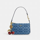 Coach Nolita 19 In Signature Denim Gold Indigo