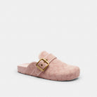 Women's Coach Archival Buckle Clog In Signature Jacquard Canvas Carnation