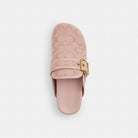 Women's Coach Archival Buckle Clog In Signature Jacquard Canvas Carnation