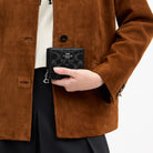 Coach Snap Wallet In Signature Denim Silver Black