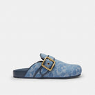 Women's Coach Archival Buckle Clog In Regenerative Cotton Signature Denim Indigo