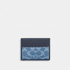 Coach Slim Id Card Case In Signature Denim Denim