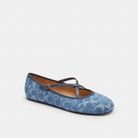 Women's Coach Phoebe Ballet Flat In Signature Denim Indigo