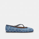 Women's Coach Phoebe Ballet Flat In Signature Denim Indigo