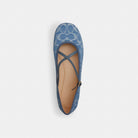 Women's Coach Phoebe Ballet Flat In Signature Denim Indigo