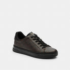 Women's Coach High Line Sneaker In Signature Canvas Walnut & Black