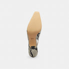 Women's Coach Slingback Heel With Snake Print Natural
