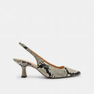 Women's Coach Slingback Heel With Snake Print Natural