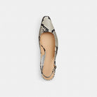 Women's Coach Slingback Heel With Snake Print Natural
