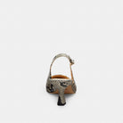 Women's Coach Slingback Heel With Snake Print Natural