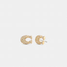 Coach Pavé C Stud Earrings Gold