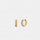 Coach Pavé C Huggie Earrings Gold