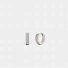 Coach Pavé C Huggie Earrings Silver