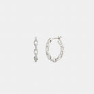 Coach Linked C Small Hoop Earrings Silver