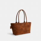 Coach Alter/Ego Large Tote Bag In Upcrafted Suede Warm Brown