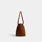 Coach Alter/Ego Large Tote Bag In Upcrafted Suede Warm Brown