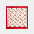 Coach Sculpted C Cherries Print Silk Bandana Chalk Red