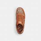 Men's Coach Soho Sneaker With Crystal Signature Jacquard Cocoa Burnished Amber