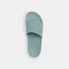 Women's Coach Udele Sport Slide In Signature Jacquard Canvas Sea Mist