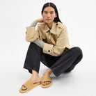 Women's Coach Udele Sport Slide In Signature Jacquard Canvas Vanilla