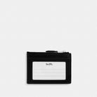 Coach Mini Skinny Id Case In Signature Denim Silver Black