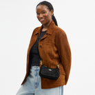 Coach Teri Mini Crossbody Bag With Quilting Gold Black