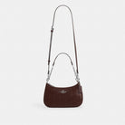 Coach Teri Shoulder Bag With Quilting Silver Maple