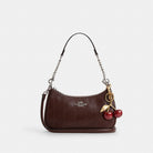 Coach Teri Shoulder Bag With Quilting Silver Maple
