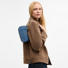 Coach Teri Mini Crossbody Bag In Signature Denim Gold Indigo