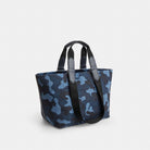 Coach Small Tour Tote Bag With Camo Print Silver Blue Multi