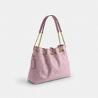 Coach Evelyn Shoulder Bag With Quilting Gold Carnation