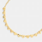 Coach Heart Choker Necklace Gold Multi