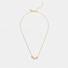 Coach Heart Cluster Pendant Necklace Gold Multi