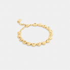 Coach Heart Linear Bracelet Gold Multi